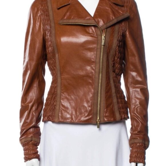 Blumarine Brown Biker Jacket - Picture 2 of 4